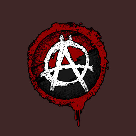 Bloody Flag Anarchy Antifa Iconic Styleのイラスト素材