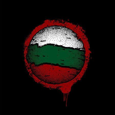 Bloody Flag Bulgaria Iconic Styleのイラスト素材