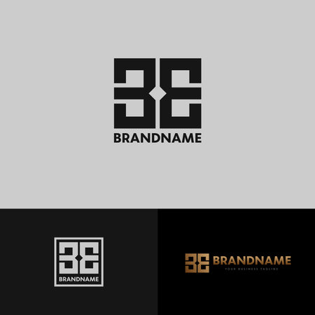 Initial B E Elegant Logo Design, Initial Signature Creative Templateのイラスト素材
