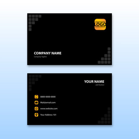 Modern Business Card With Black Gold Texture And Dark Backgroundのイラスト素材