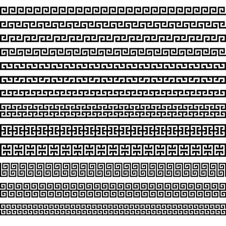 Seemless Set Tiling frame border Element isolated on white background.のイラスト素材