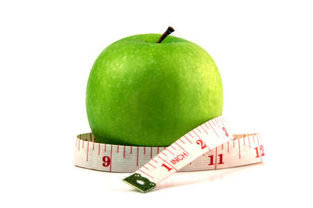 green apple and tapeの写真素材