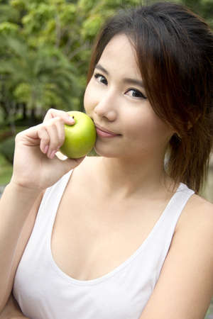 green apple for dietの写真素材