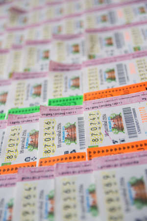 Thai Lottery ticket close-upのeditorial素材