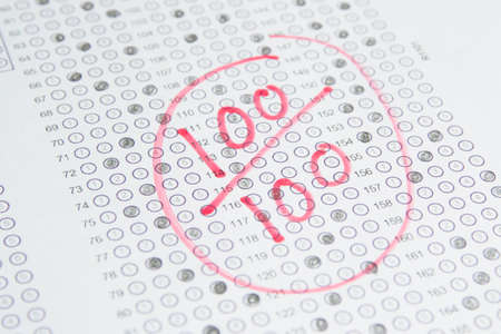 Exam Test , 100 Scoreの写真素材