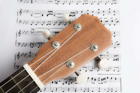 Ukulele-on-Paper-Chordsの写真素材