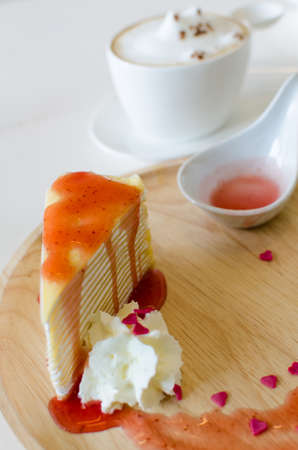 Crepe cake strawberryの写真素材