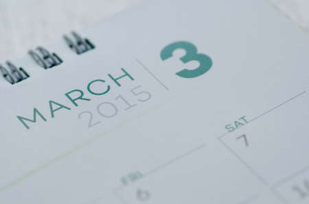 Wall Calendar Marchの写真素材