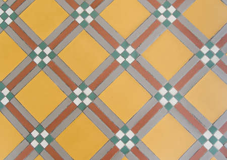 Beige and brown floor tilesの写真素材