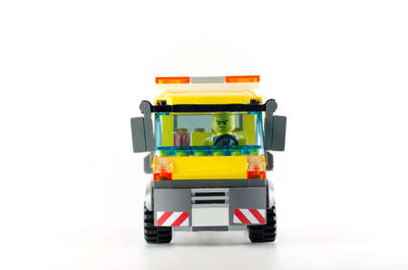 Toy car isolated on white background