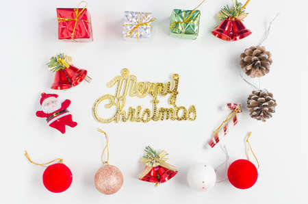 Christmas collection, gifts and decorative ornamentの写真素材