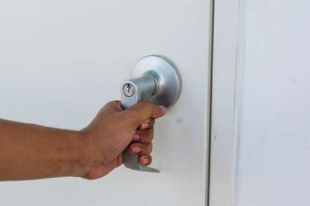 hand open doorの写真素材