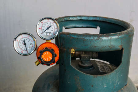 Gas pressure regulator with manometerの写真素材
