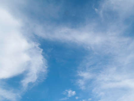 beautiful clouds in bright blue sky