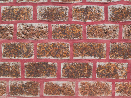 stone wall texture background, rock wall and red cement
