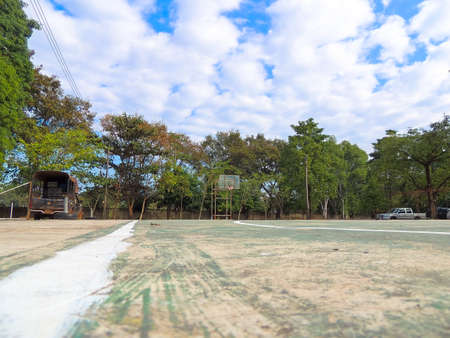 the basketball floorの写真素材