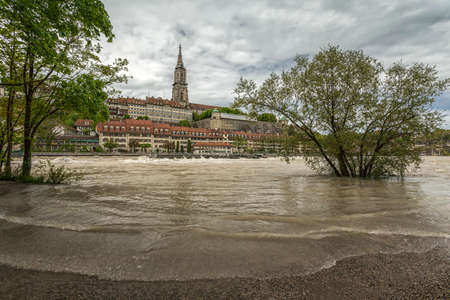 View of Bern old town over the Aare river, Switzerland