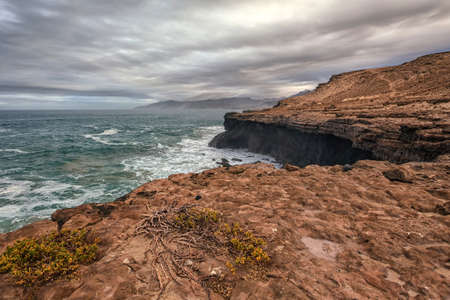 Hiking path through the sandy mountainsの写真素材