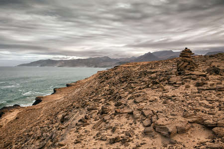 Hiking path through the sandy mountains.
