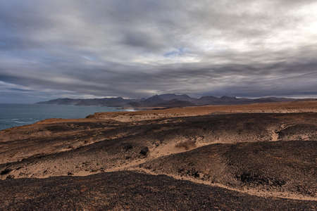 Hiking path through the sandy mountains