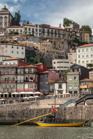 Porto, Portugal skyline from across the Douro River.