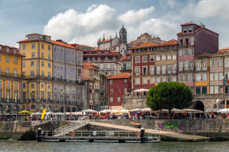 Porto, Portugal skyline from across the Douro River.