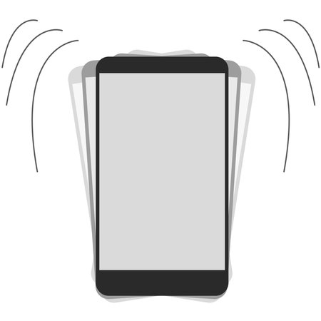 Vector graphics smartphone ringing. Flat design.のイラスト素材