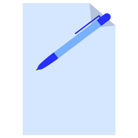 Vector graphics, pen and sheet of paper.のイラスト素材