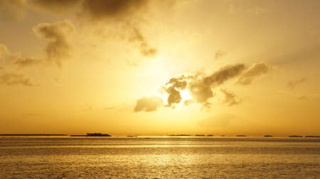 Glowing sunrise acorss the Cebu Strait Philippines.の素材