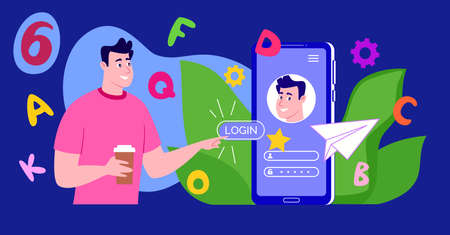Modern vector illustration of educational concept for online platforms, websites, mobile applications.のイラスト素材