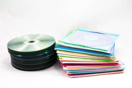 CD   DVD isolated on whiteの写真素材