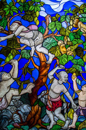 Background artwork on the wallsのeditorial素材