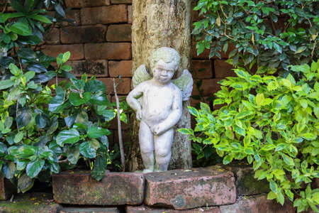 White cupid Statueの写真素材