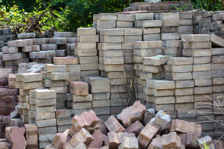 Cement bricks for construction flooringの写真素材