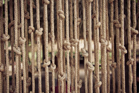 Blinds made of ropeの写真素材