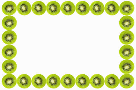 kiwi frame isolated の写真素材