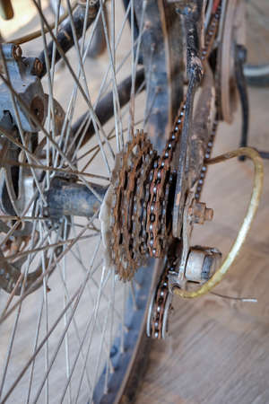 Old bike chainの写真素材