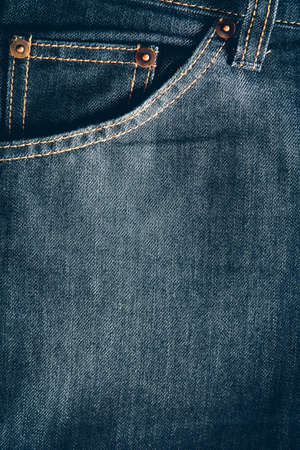 Texture of blue jeans background with bag.の写真素材