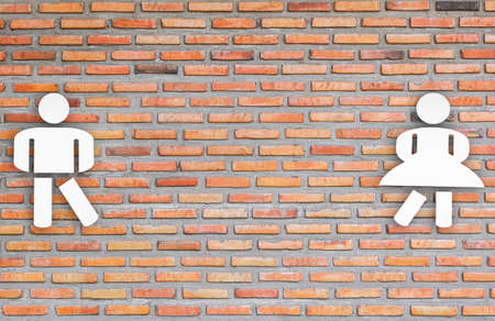 Orange brick wall backgroundの写真素材
