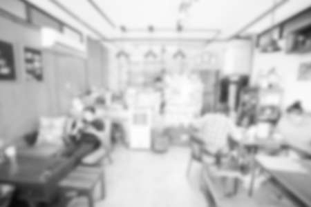Blurred background of interior coffee shop pastel style pictures. Cafe food and service beverage modern.の写真素材