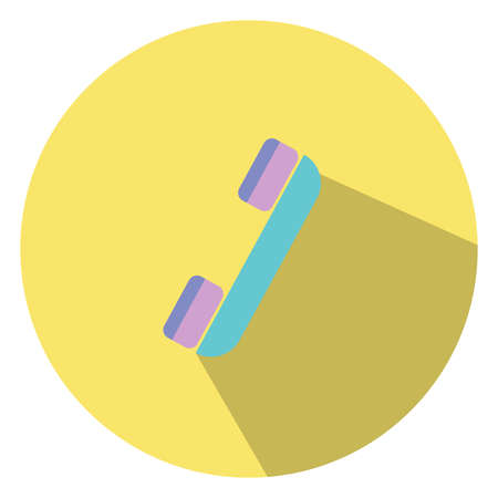 Illustration is a phone icon. It is a   telephone signal as a symbol of speech, Make calls to talk that can be used in various   media.のイラスト素材