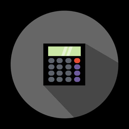 Illustration is a calculator icon. Can be used for media.のイラスト素材