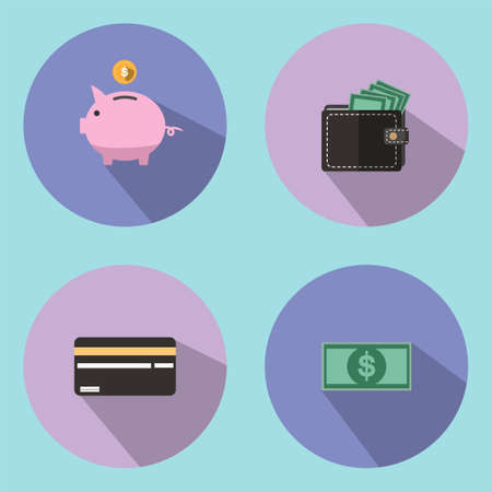 The illustration is an icon and a savings   symbol, such as a drop of a piggy bank. Can be   used for various media.のイラスト素材