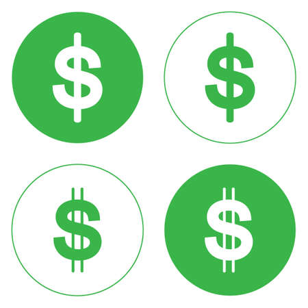 The illustration is a dollar symbol icon. Can be used in various media.のイラスト素材