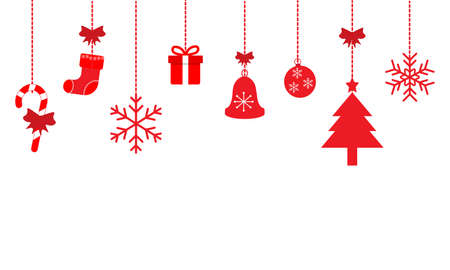 Christmas decorations illustrationのイラスト素材