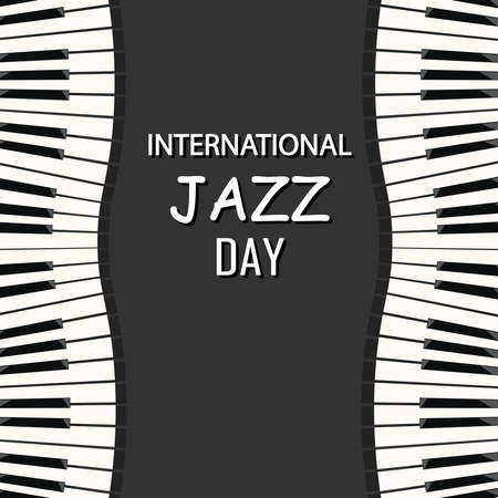 Piano with music notes and International Jazz Day.のイラスト素材