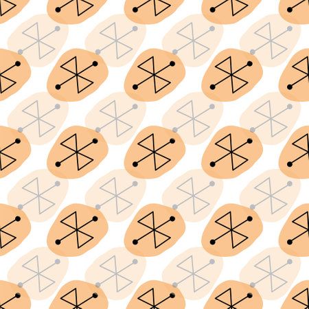 Seamless pattern with abstract geometric shapes. Vector Illustration.の写真素材