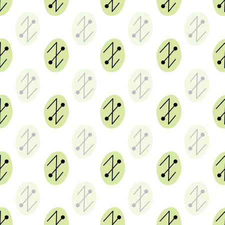Seamless pattern with green eggs. Vector illustration for your design