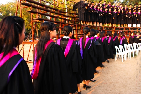 graduate student in rowのeditorial素材