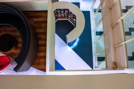 NIDA electronic library-July 2012-bird eyes view in the libraryのeditorial素材